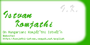 istvan komjathi business card